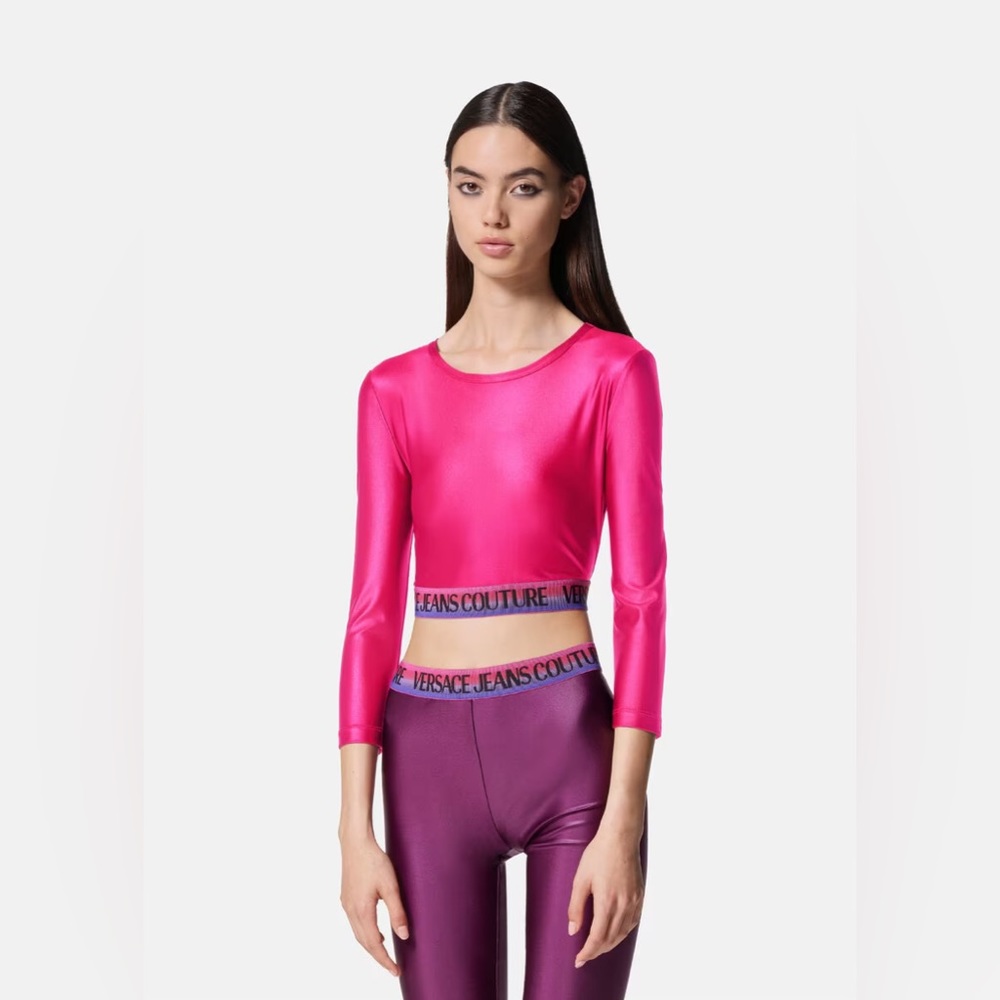 Versace Jeans Couture Logo Crop Top